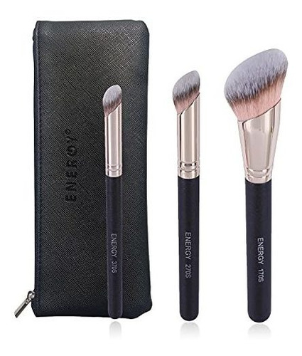 Brochas De Maquillaje - Energy Kabuki Foundation Brushes 3pc