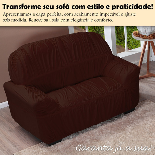 Protetor Capa De Sofá 2 Lugares King Malha Diversas Cores