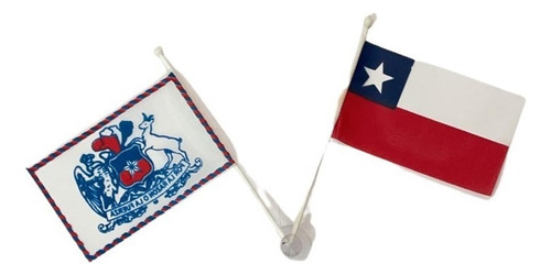 Bandera Y Escudo De Chile Adhesivo