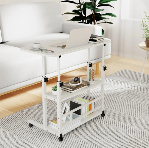 Mesa Lateralesmesa Para Laptop Con Ruedas Altura Ajustable