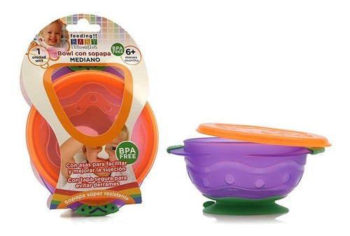 Bowl Con Sopapa Y Tapa Mediano Para Bebés - Baby Innovation