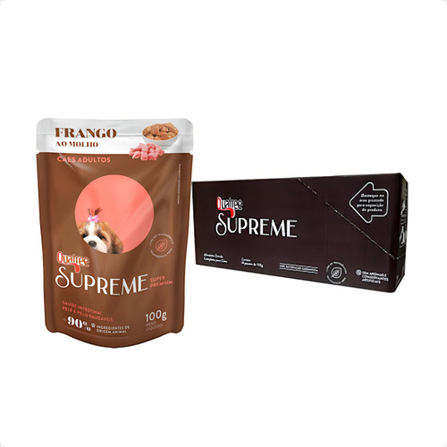 Quatree Supreme Sachê Cão Adulto Frango 18 Unidades De 100g