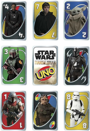 Jogo De Cartas Uno Star Wars Mandalorian Hjr23