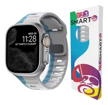 Comprar Pulseira De Silicone Esportiva Mariner Alta Qualidade Compativel Com Apple Watch Ultra 1 2 e 3 49mm Iwatch 10 9 8 7 6 5 4 3 2 1 44mm 45mm 46mm 49mm Azul Com Cinza