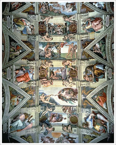 Lienzo, Tela, Miguel Angel, Techo Capilla Sixtina, 116x146cm