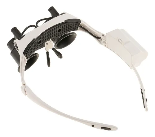 Visera De Cabeza De Doble Ojo Lupa Lentes De Luz Led 8