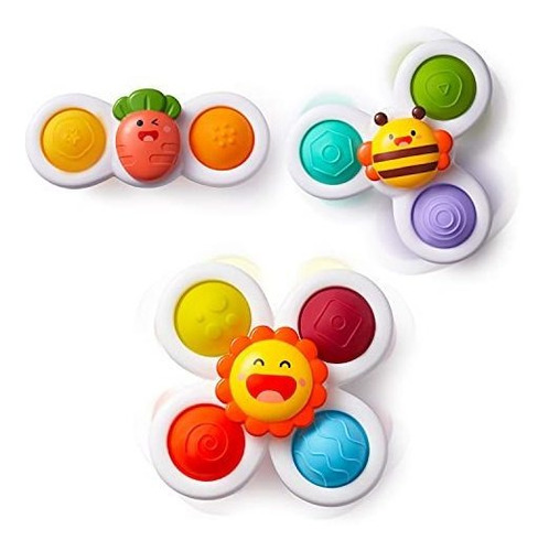 Fidget Spinner Con Ventosa Multicolor De Plastico Para Bebe