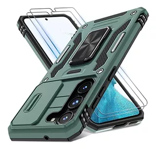 Funda Deerlamn Magnetic Rotated Para Galaxy S23 Verde Pino