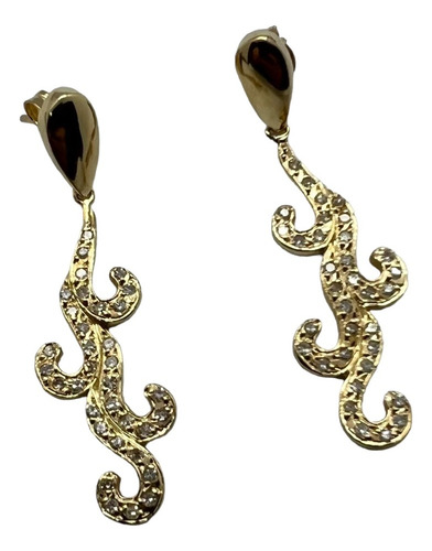Brinco De Ouro 18k 750 Com Diamantes J R Joalheiro.