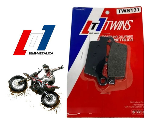 Pastilha Freio Traseira Twins Honda Cr 80 85 1992 Em Diante