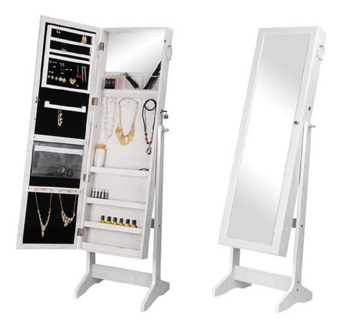 Espejo Multi Joyero Vertical Con Llave 4 Posicion 110x37 Cm