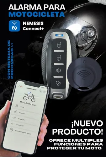 Alarma Moto Nemesis M70 Proximidad App Con Gps G100a 4g