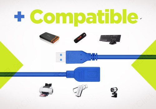 Imagen 7 de 10 de Alargue Usb 3.0 Cable Extensor Prolongador 3 Metros H Speed