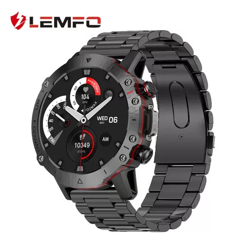 Reloj Inteligente Lemfo Elf3 Bluetooth Call De Acero Inoxida