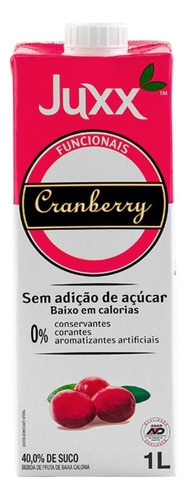 Suco Funcional Juxx Cranberry Zero 1 Litro