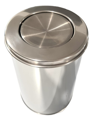 Lixeira De Inox 05litros Tampa Flip Top P/banheiros Cozinhas