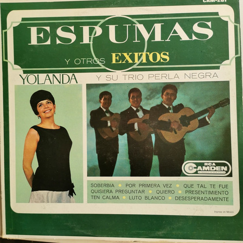 Disco Lp:yolanda Y Perla Negra- Espumas