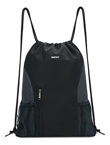 Wandf Drawstring Backpack Sports Gym Sackpack Con Bolsillos 