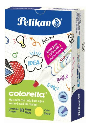 Pelikan Colorella, Marcador Ideal Para Rotafolio Con 10