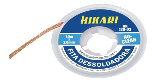 Malha Dessoldadora Hikari 2,0 Mm No-clean Removedor Solda