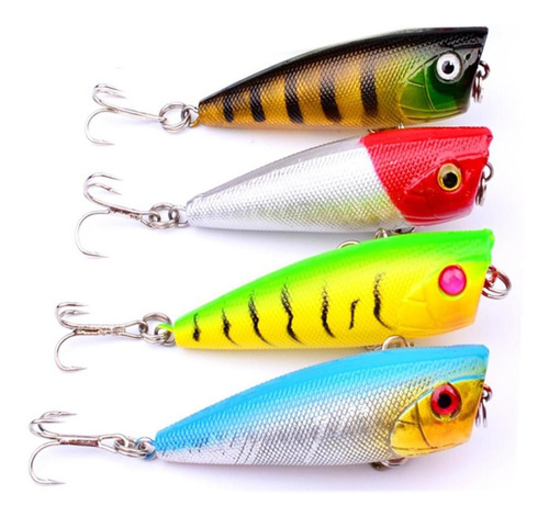 Señuelo Para Peces De Mar, Mxffg-004, 4pzas 6x2cm, Multicolo