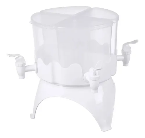 Dispensador Bebidas Líquidos Jugos Grifo 4 Jarras Giratorio