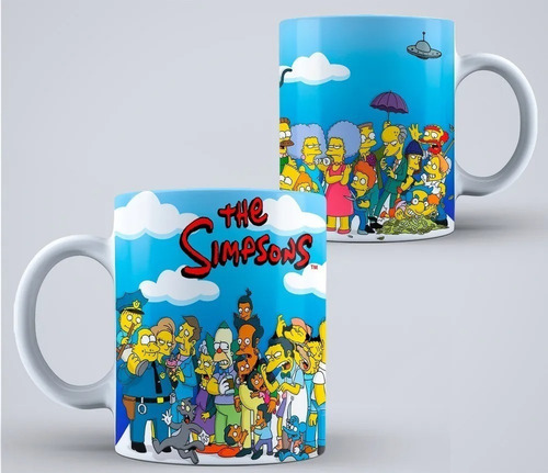 Imagen 5 de 9 de Plantillas Para Tazas Diseño Los Simpsons Sublimar Imprimir
