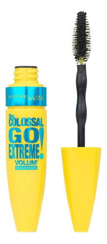 Máscara De Pestañas Maybelline The Colossal Go Extreme Volume Waterproof Negro 9.5ml