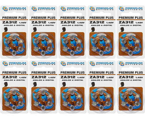 Premium Batteries Tamano 312, Za312, Pr41, P312 1.45v Zinc A