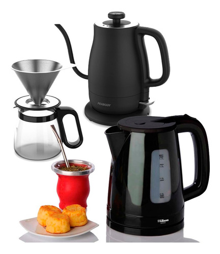 Combo Jarra Eléctrica Peabody Barista + Pava Electrica Lilia