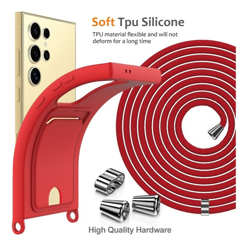 Funda De Silicona Sólida For Samsung Con Cordón, Duradera