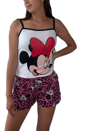 Pijama Conjunto Short Camiseta Tirantas Ropa Para Dormir