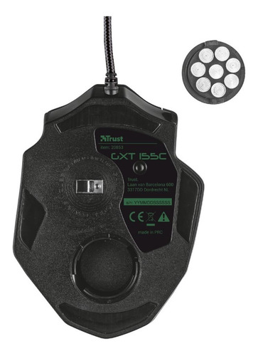 Mouse Gamer Trust Gxt 155c Caldor Verde 4000 Dpi