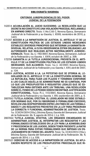 Incidentes En El Juicio Sucesorio Sección Segunda (inventario Y Avalúo, Alimentos Y Acumulación)
