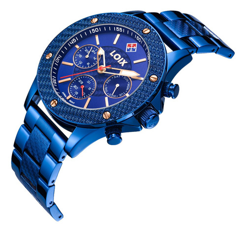 Reloj Hombre Loix® L2126-5 Azul Con Tablero Azul