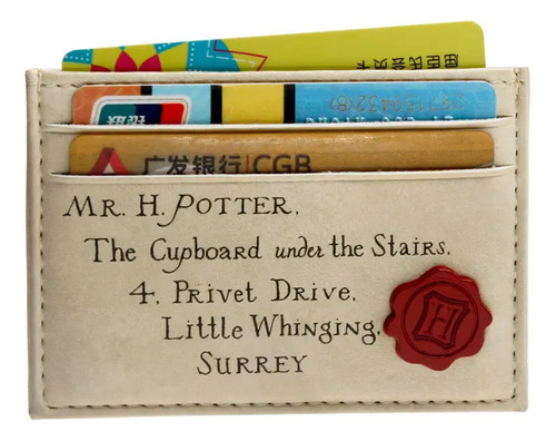 Billetera / Portatarjetas Carta De Aceptacion - Harry Potter