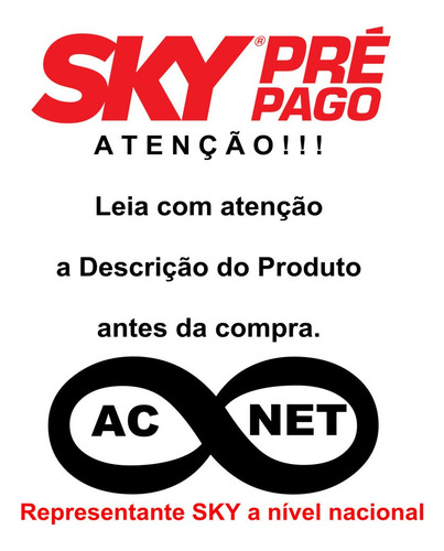 Sky Pre Pago Hd Kit 60 Cm Com 12 Meses De Canais Abertos Preto