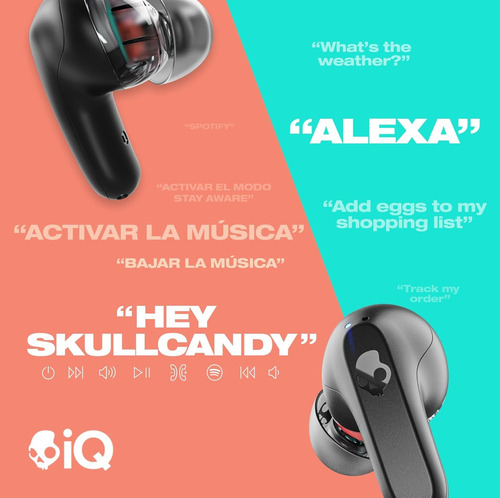 Audífonos Inalámbricos Skullcandy Rail In-ear Con Alexa
