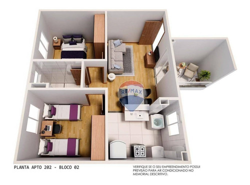 Imagem 2 de 3 de Apartamento Com 2 Quartos No Nova Amsterdã - Pitimbu - Natal/rn.. - Ap0168