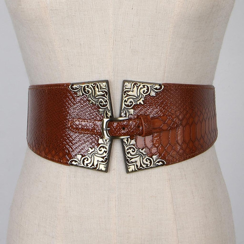 Jj Feminino Elástico Elástico De Cintura Larga Cinto Vestido