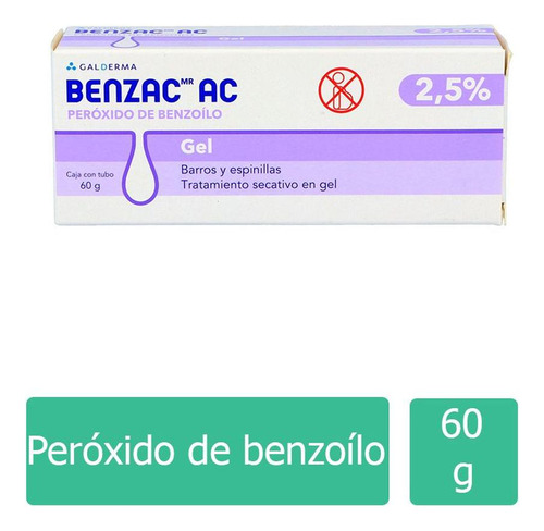 Benzac Ac 2.5% Gel Caja Con Tubo Con 60 G