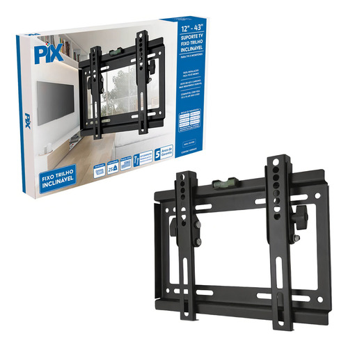 Suporte Para Tv / Monitor Fixo Inclinável De 12 Até 43 Pix