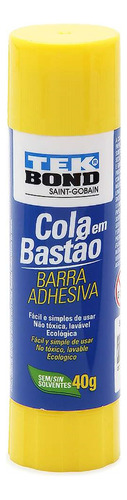 Cola Bastão Tekbond 40g Original Escolar Artesanato C/1 Unid