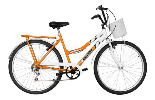 Bicicleta Aro 26 Ultra Bike Summer Bicolor Com 6 Marchas Cor Laranja-branco