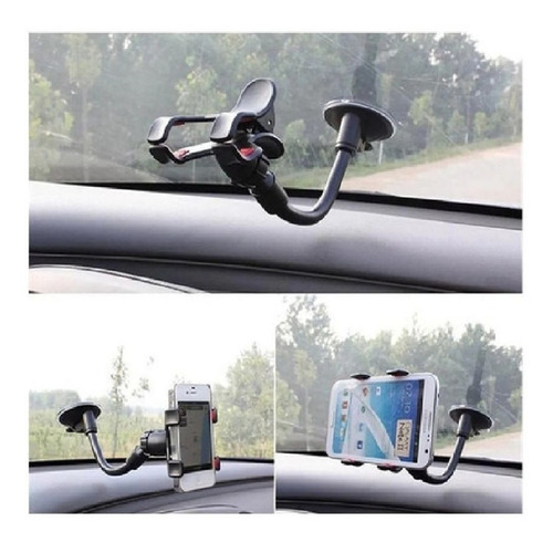 Imagen 3 de 3 de Soporte Auto Universal Pinza Brazo Flexible Celulares Gps