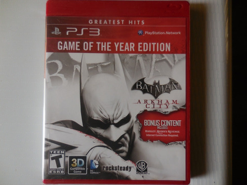 Juego De Ps3 Batman Arkham City Game Of The Year Eddition.