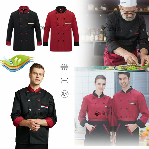 Chaqueta Chef Unisex Manga Larga Cocina