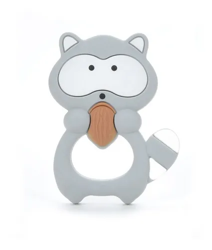 Silicona Mapache Teether Colgante Bpa Free Denting Toys...