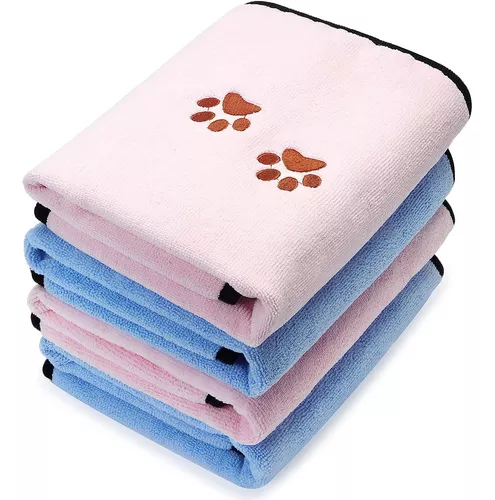  Toalla absorbente de 3 piezas para mascotas, toalla de baño  para perro, 26 x 14.17 pulgadas, toalla de secado rápido para mascotas,  toalla de ducha para mascotas, toalla de aseo para