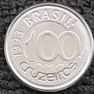 Moeda 100 Cruzeiros 1993 - Peixe Boi